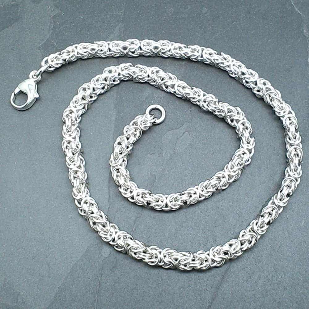 Amazon.com: Saris and Things 925 Sterling Silver 6mm Square Byzantine Chain  20 Inch: Clothing, Shoes & Jewelry